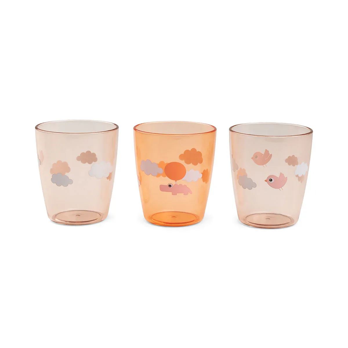 Done by Deer® Yummy mini glass 3 pcs Happy Clouds Papaya - Image 2