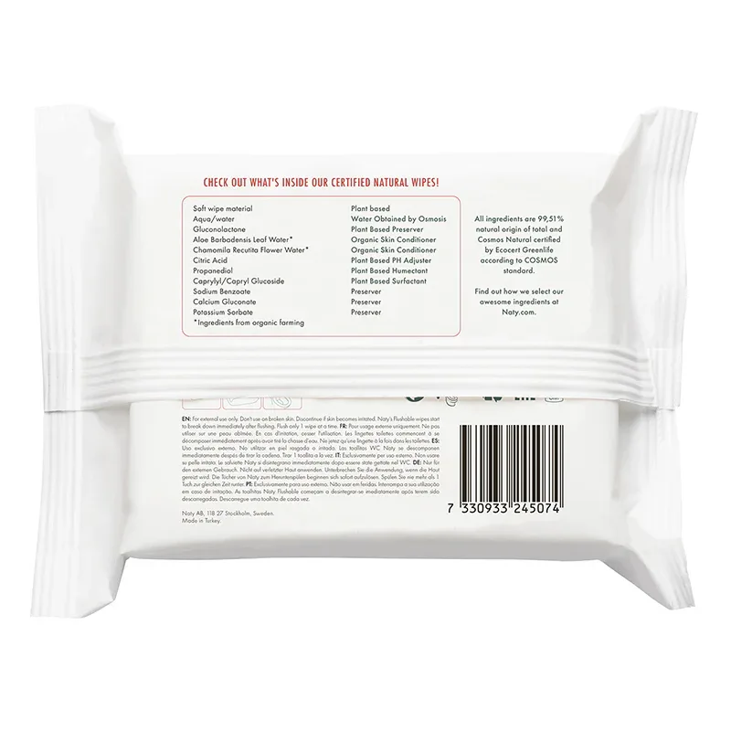 Eco by Naty® Flushable Wet Wipes 42 pcs. - Image 3