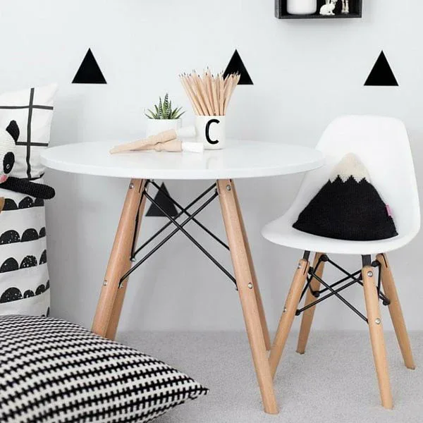 EM Furniture Scandinavian Inspired Kid's Chair White - Image 10