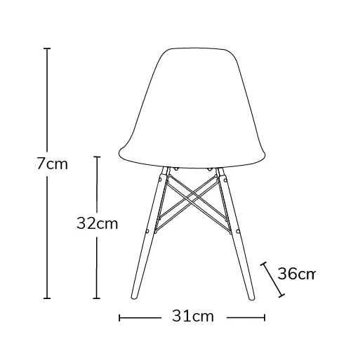 EM Furniture Scandinavian Inspired Kid's Chair White - Image 7