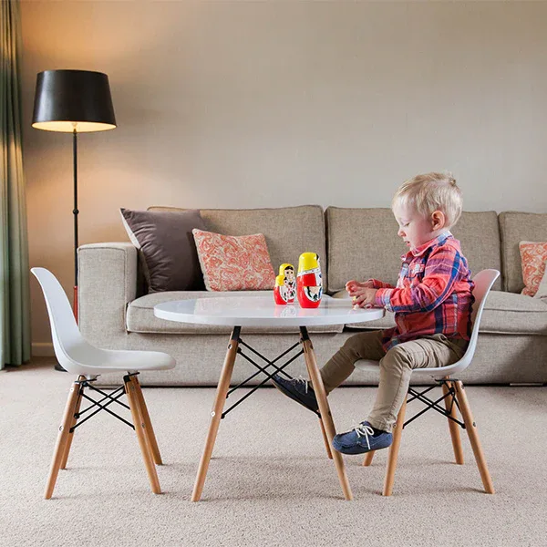 EM Furniture Scandinavian Inspired Kid's Chair White - Image 9