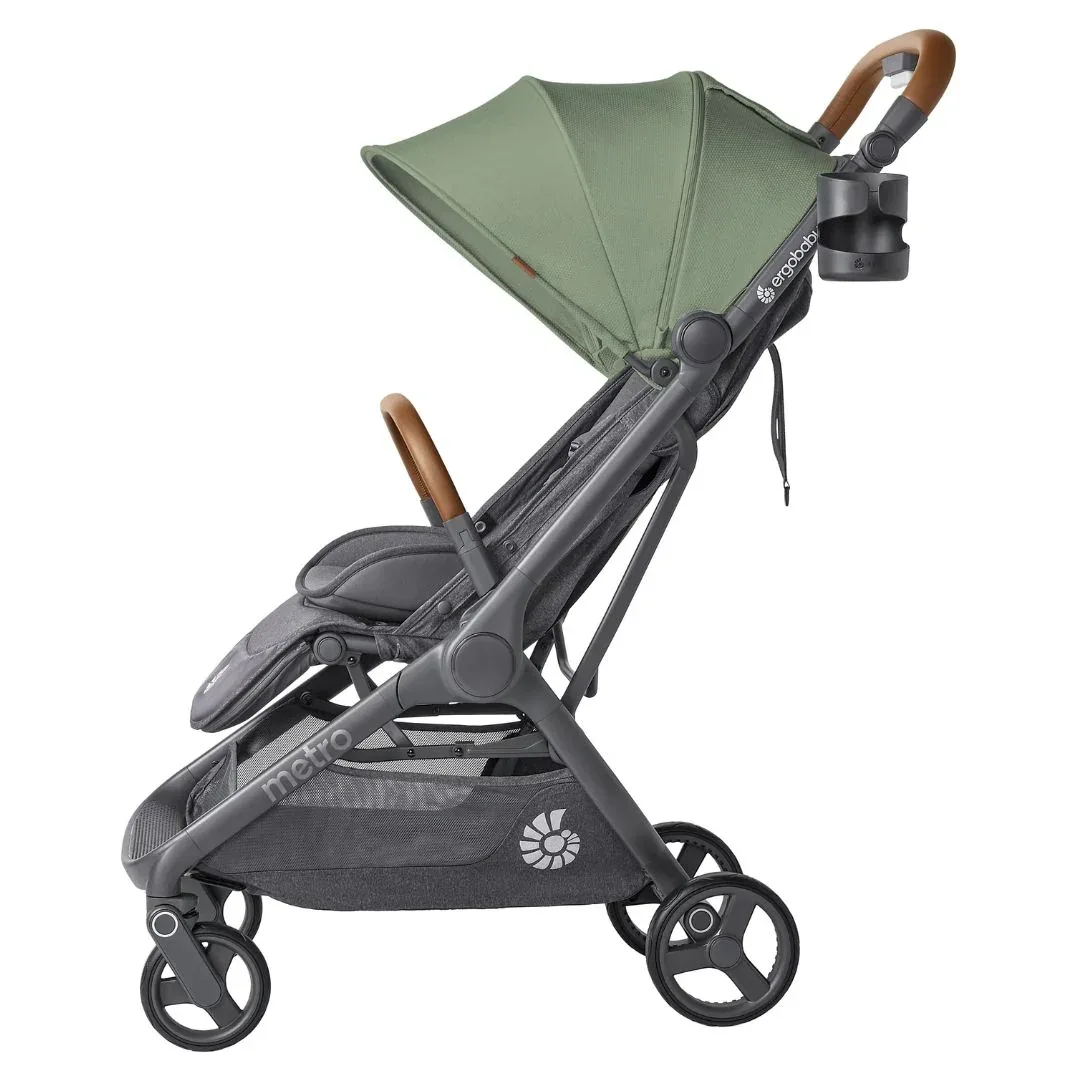 Ergobaby® Metro 3 Deluxe Compact City Stroller Willow Green - Image 3