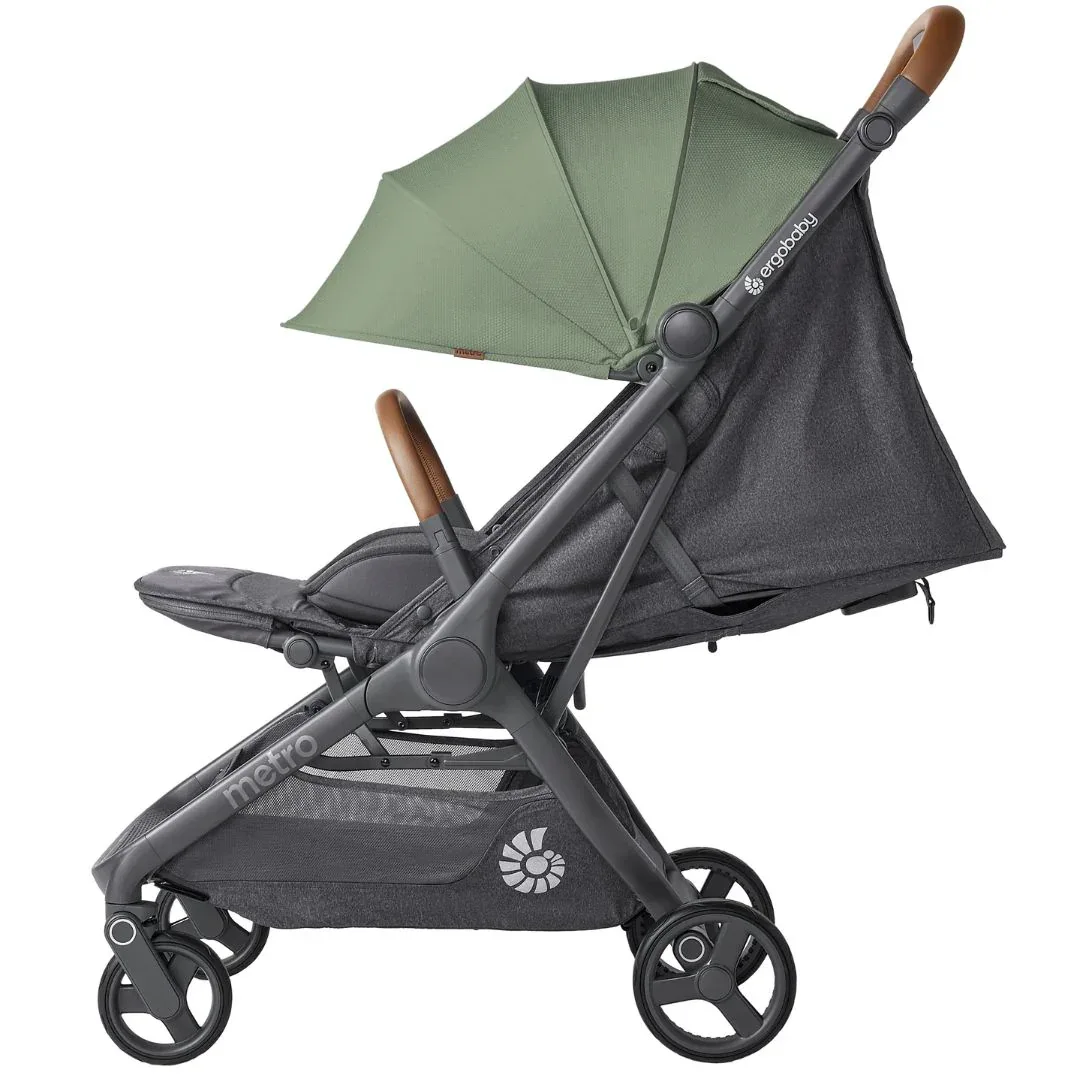 Ergobaby® Metro 3 Deluxe Compact City Stroller Willow Green - Image 6