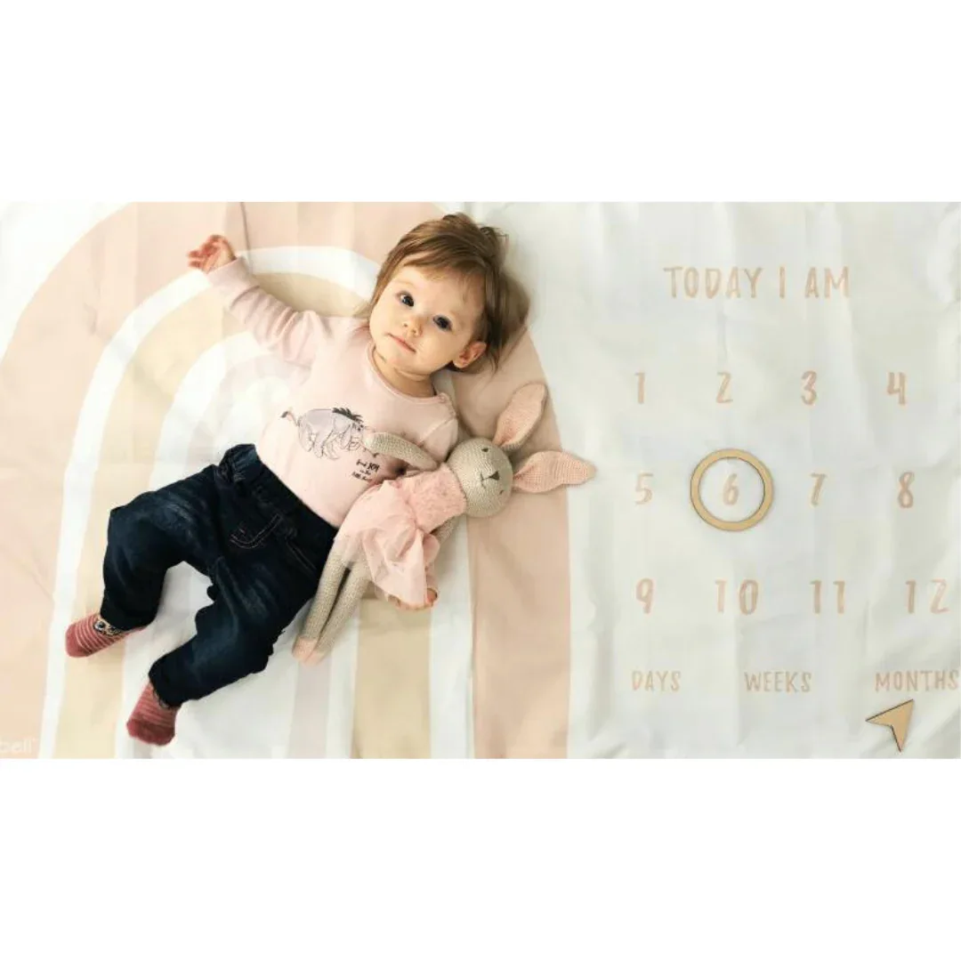 Evibell® Baby milestone blanket Blush - Image 4