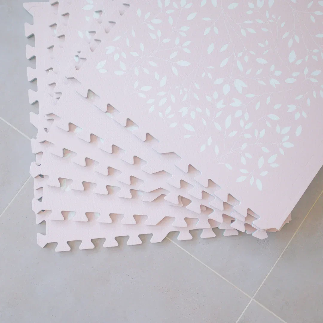 Evibell® Puzzle Playmat 120x180 Leaves Raspberry - Image 10