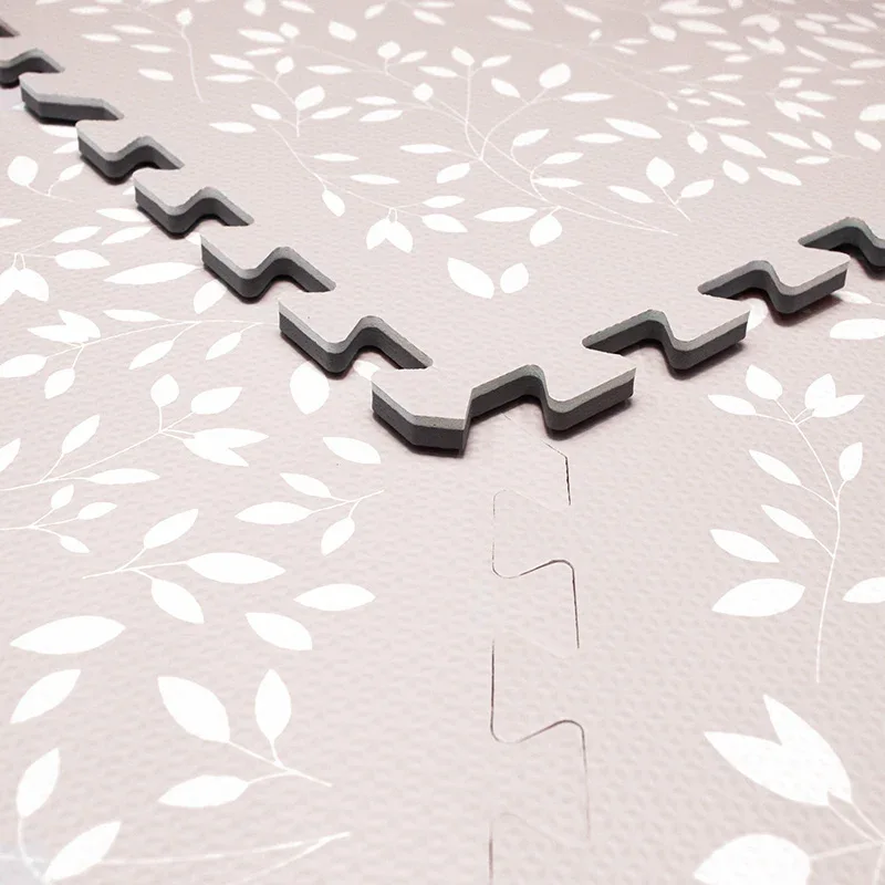 Evibell® Puzzle Playmat 120x180 Leaves Raspberry - Image 3