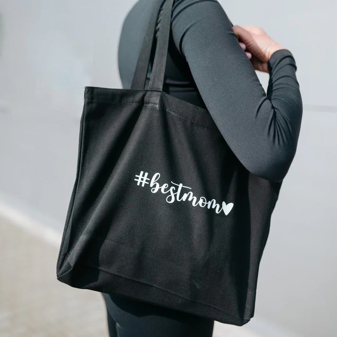 Evitas Cotton Shopping Bag Black - Image 2