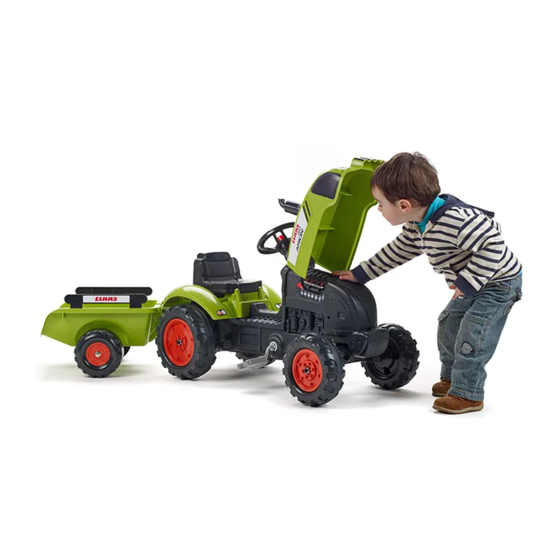 Falk® Claas Arion Pedal Tractor with Trailer - Image 3