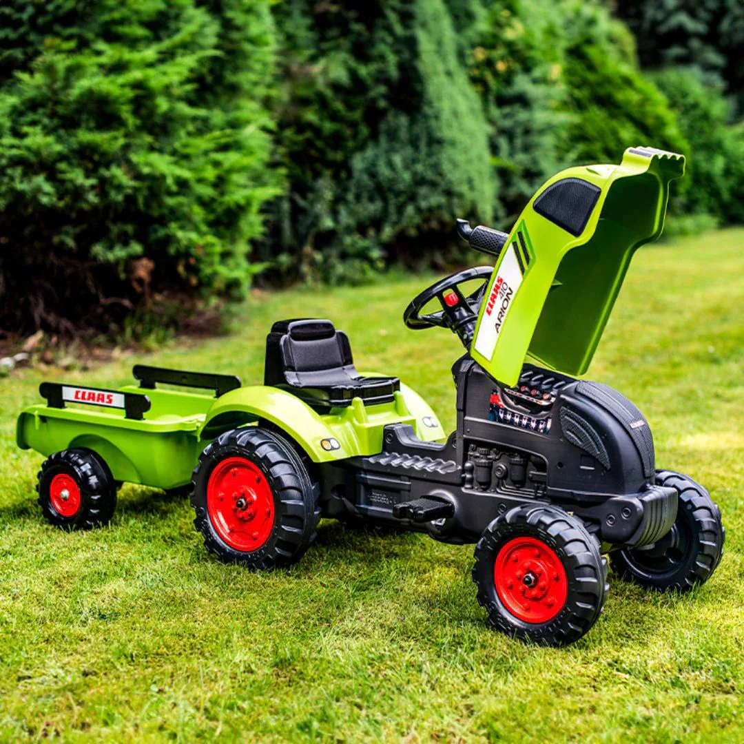 Falk® Claas Arion Pedal Tractor with Trailer - Image 5