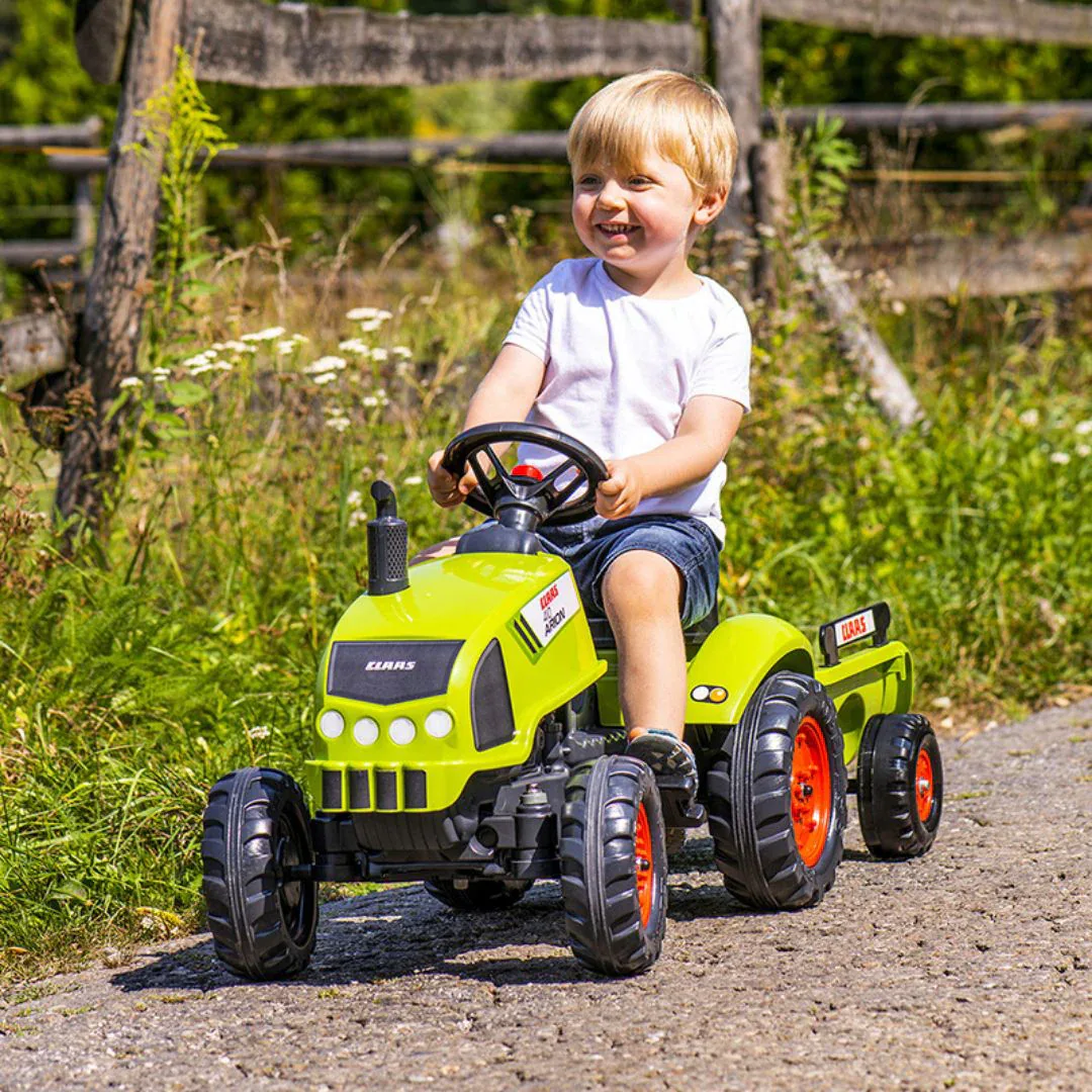 Falk® Claas Arion Pedal Tractor with Trailer - Image 6