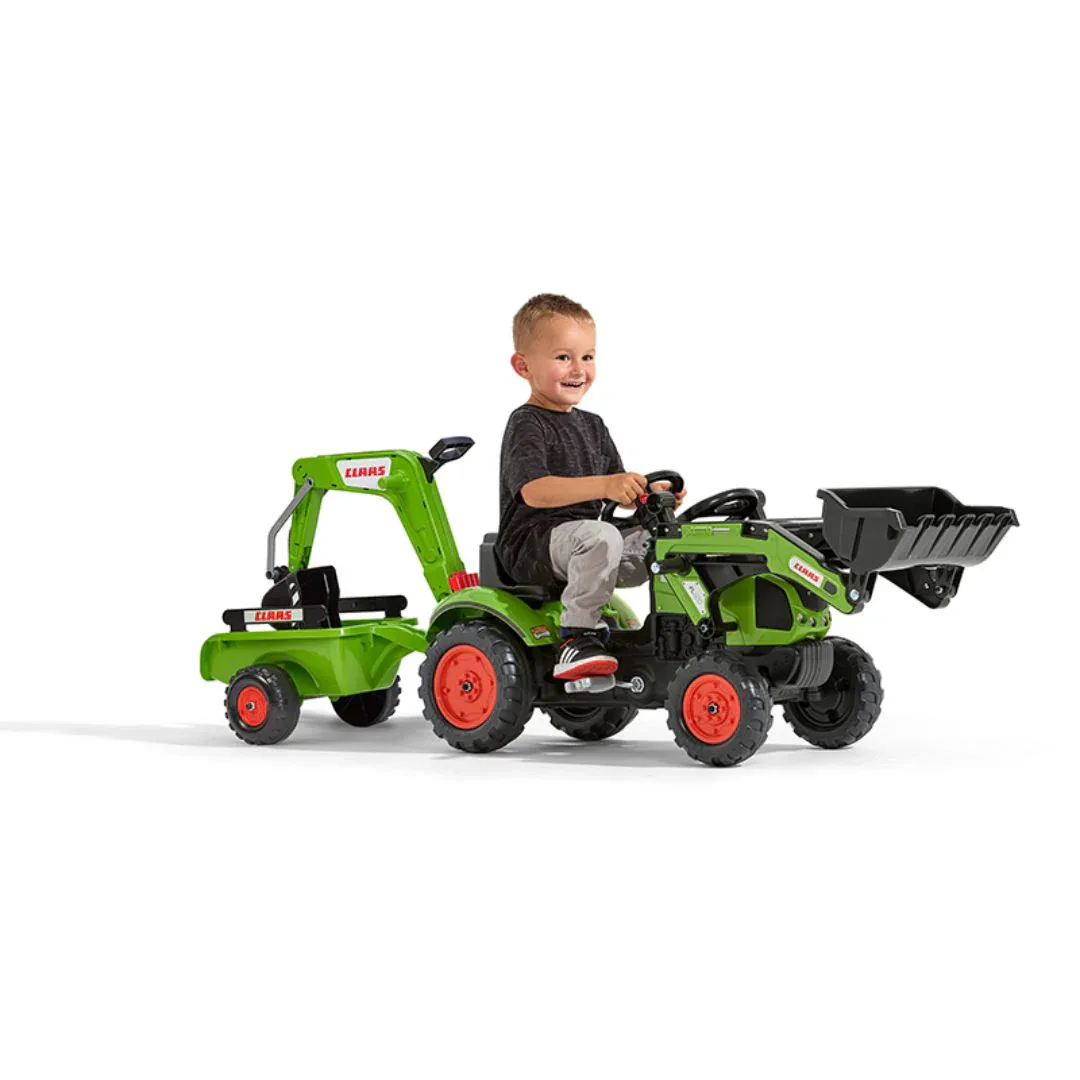 Falk® Claas Pedal Backhoe with Trailer and Front Loader - Image 3