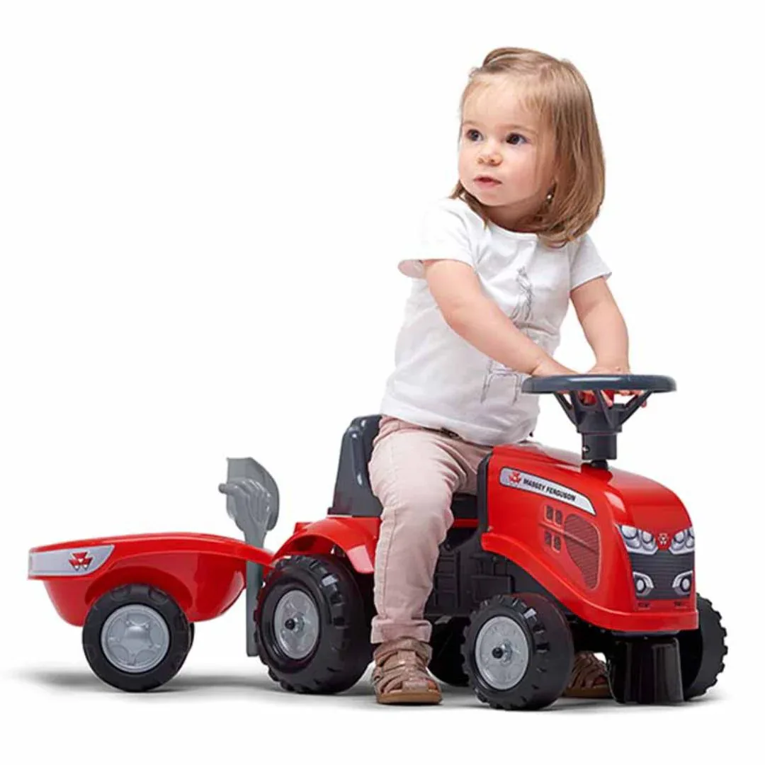 Falk® Massey Ferguson Ride-On Tractor with Trailer - Image 3