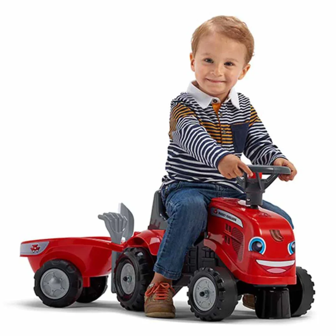 Falk® Massey Ferguson Ride-On Tractor with Trailer - Image 5