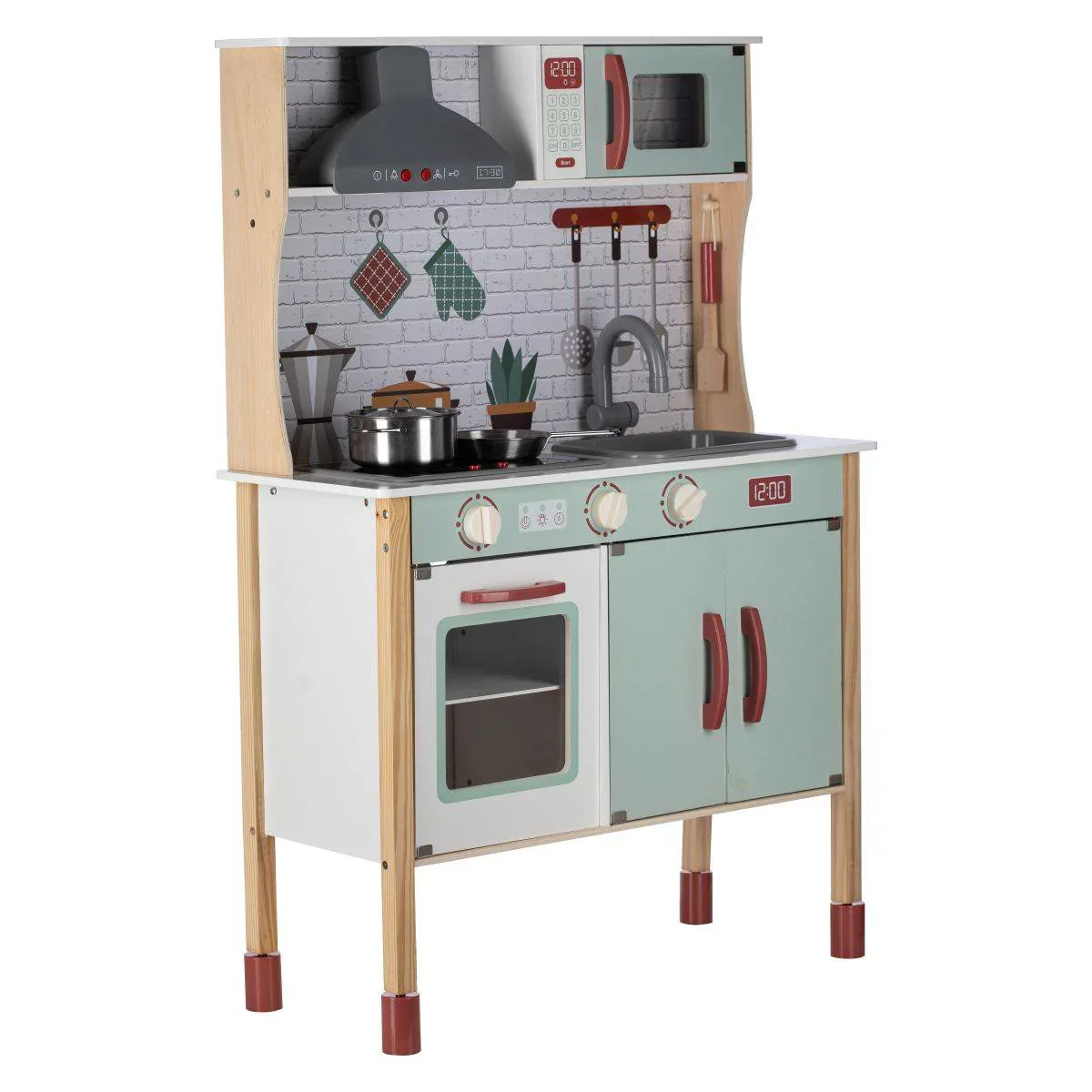  Free2Play® Wooden Kitchen with Accessories Mini Chef - Image 6