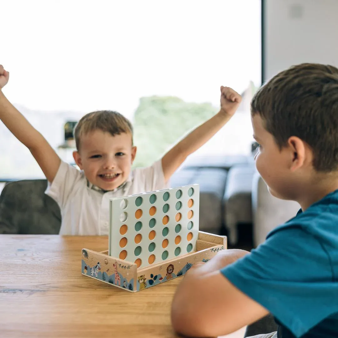  Free2Play® Wooden Safari Four-in-a-Row Game - Image 3