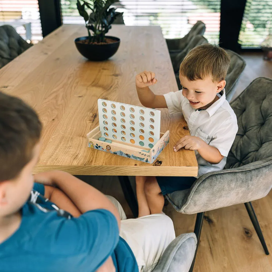  Free2Play® Wooden Safari Four-in-a-Row Game - Image 4