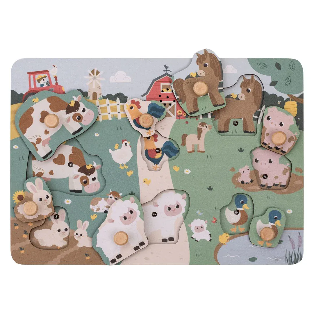  Free2Play® Wooden Sound Puzzle On the Farm - Image 2