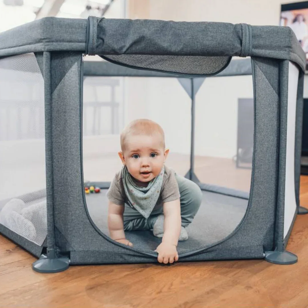 FreeON® hexagonal playpen grey antracit - Image 3