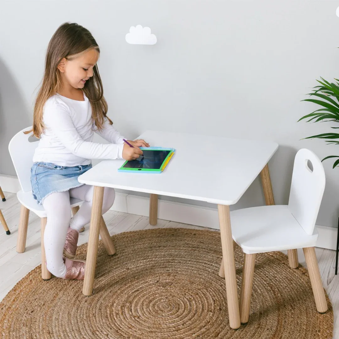 FreeON® Table and 2 Chairs Set Athena White  - Image 3