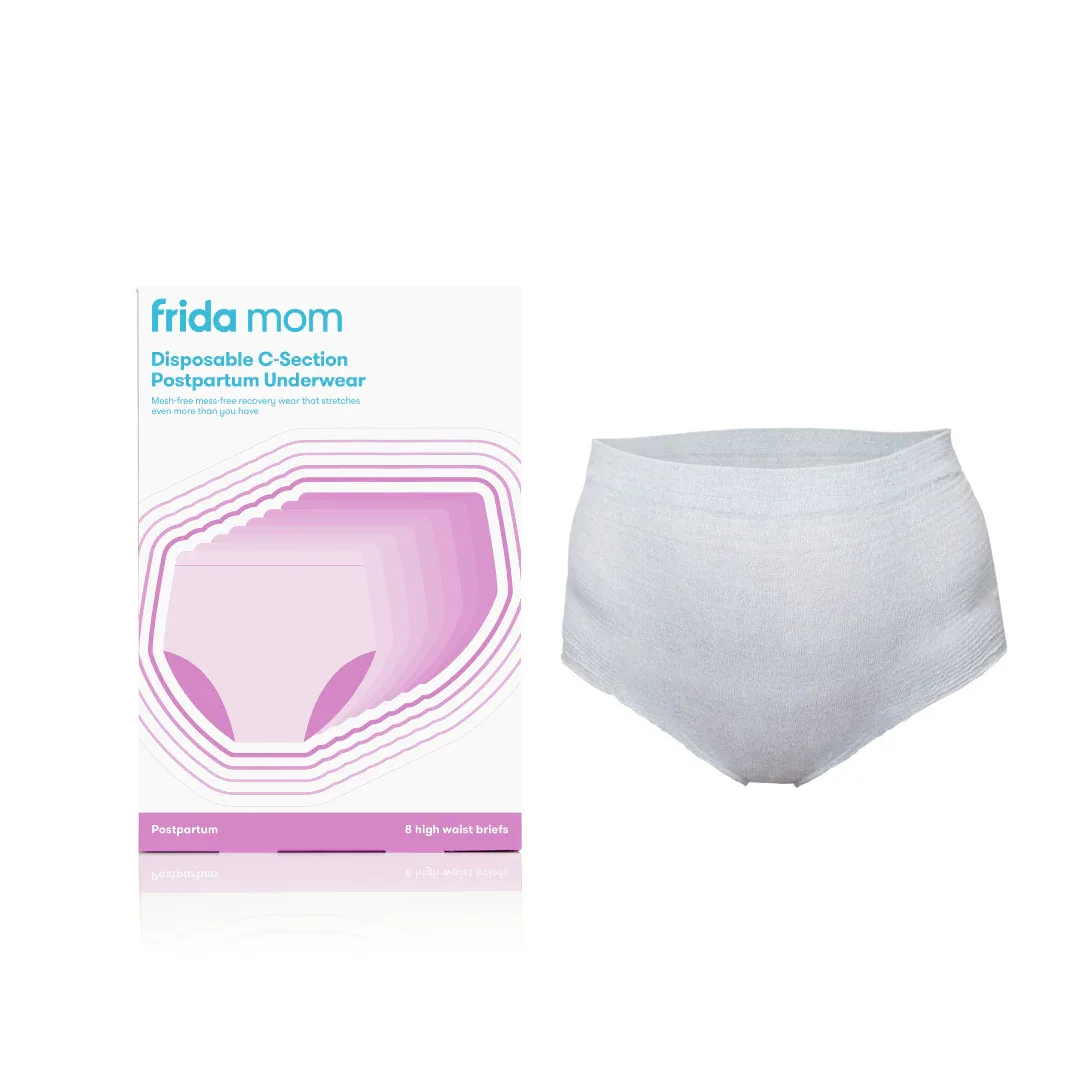 Fridamom® Spodnje perilo z visokim pasom za enkratno uporabo po porodu s carskim rezom