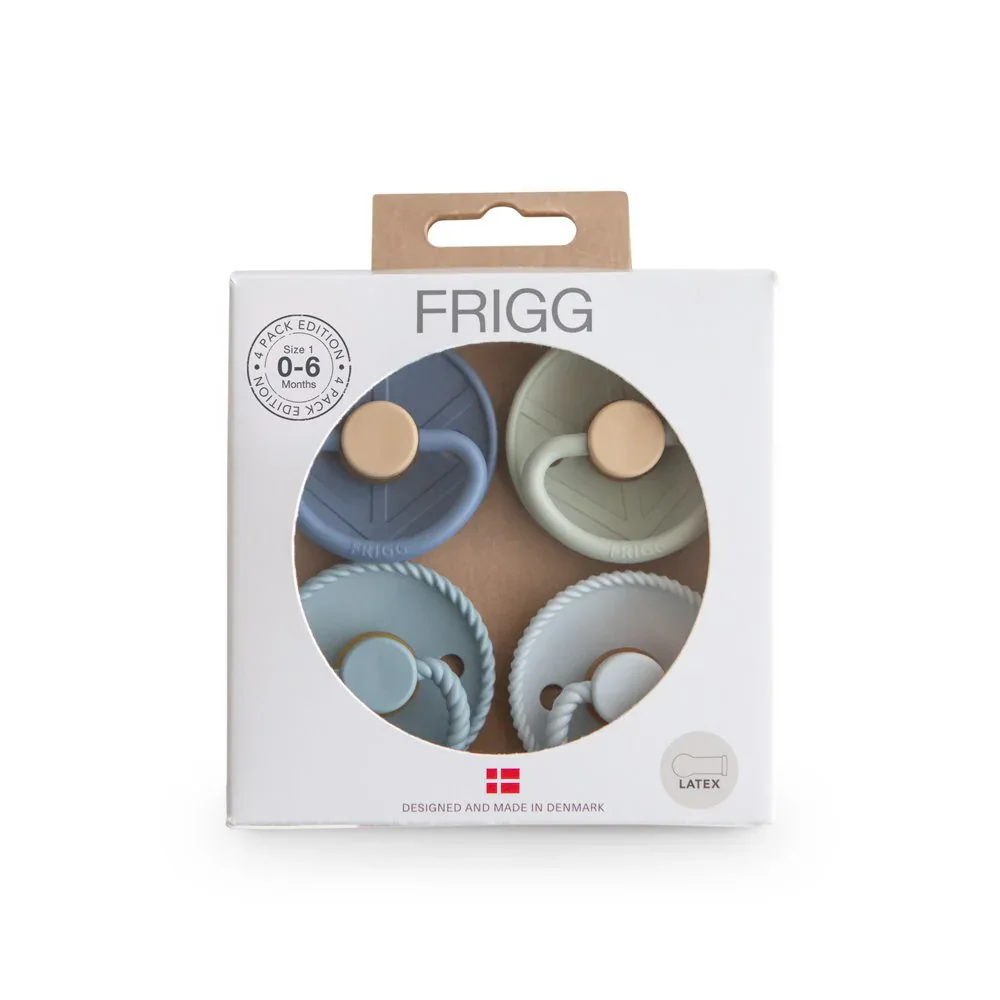 Frigg® 4-Pack Pacifiers Round Latex Skyline Serenity (0-6m)