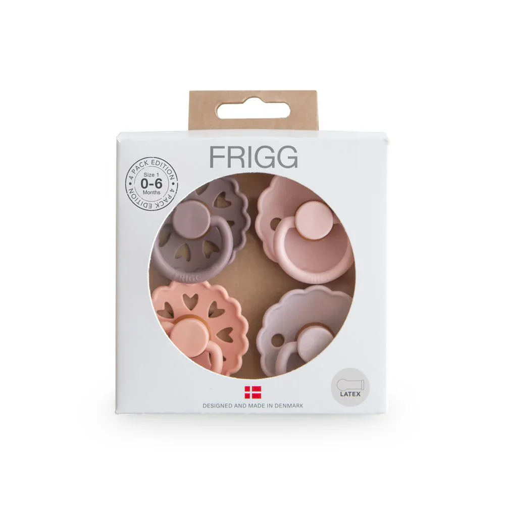 Frigg® 4-Pack Pacifiers Round Latex Sunset Bliss (0-6m)