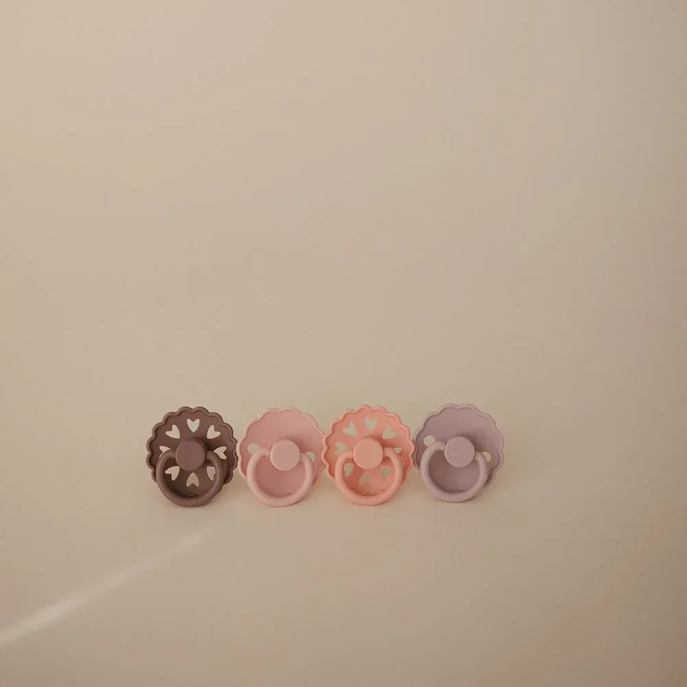 Frigg® 4-Pack Pacifiers Round Latex Sunset Bliss (0-6m) - Image 2