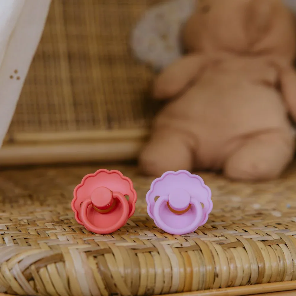Frigg® 4-Pack Pacifiers Round Silicone Rosy Romance (0-6m) - Image 2