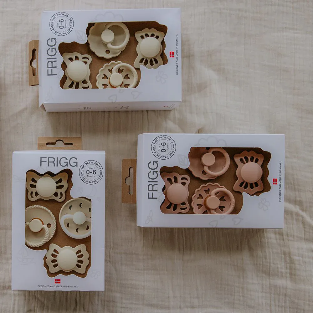 Frigg® Baby’s First Pacifier Set 4-pack Moonlight Sailing Cream - Image 5