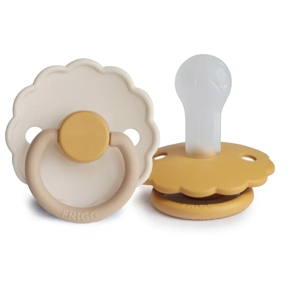 Frigg® Daisy Pacifiers Silicone Chamomile/Honey gold  - Image 2