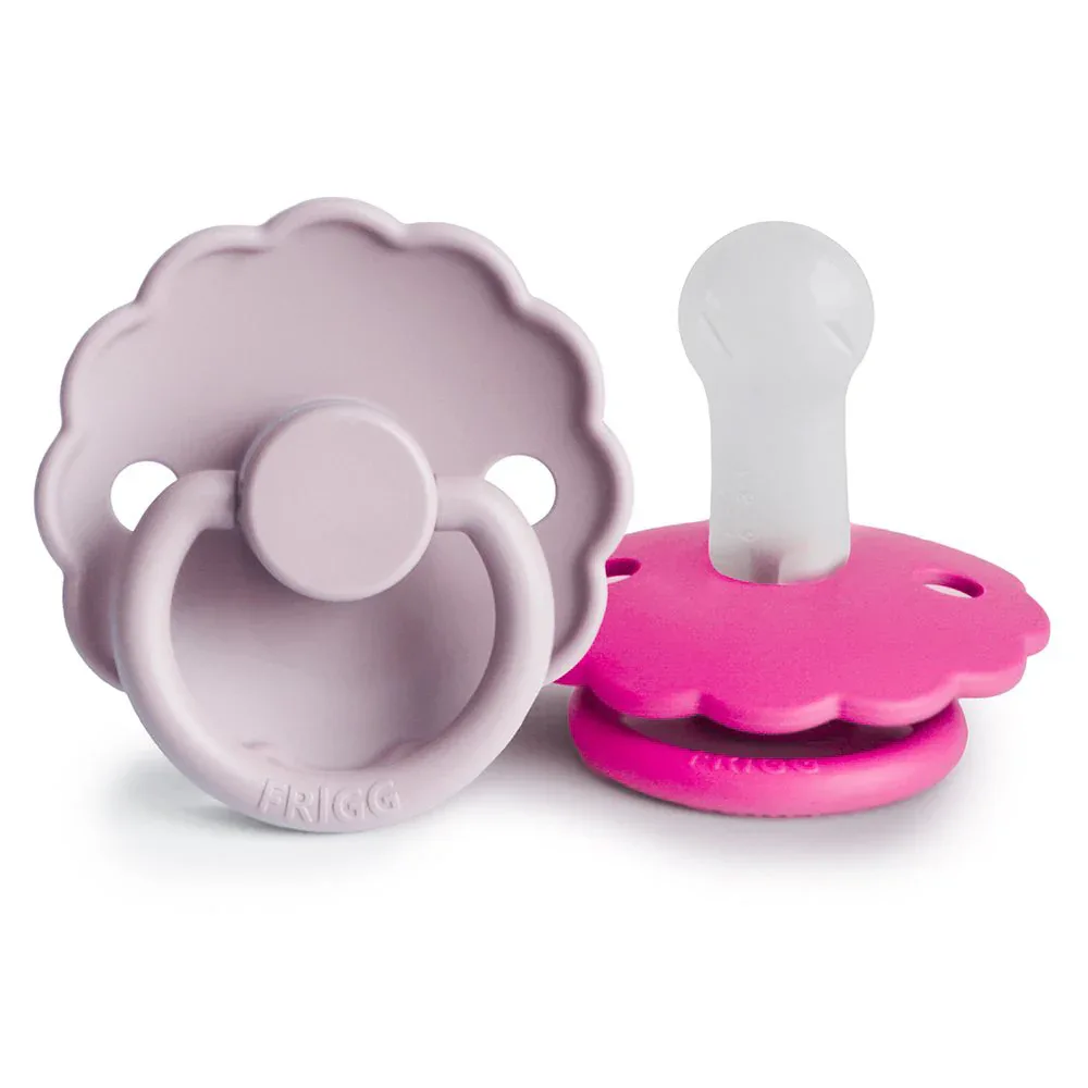 Frigg® Daisy Pacifiers Silicone Soft Lilac/Fuchsia - Image 2