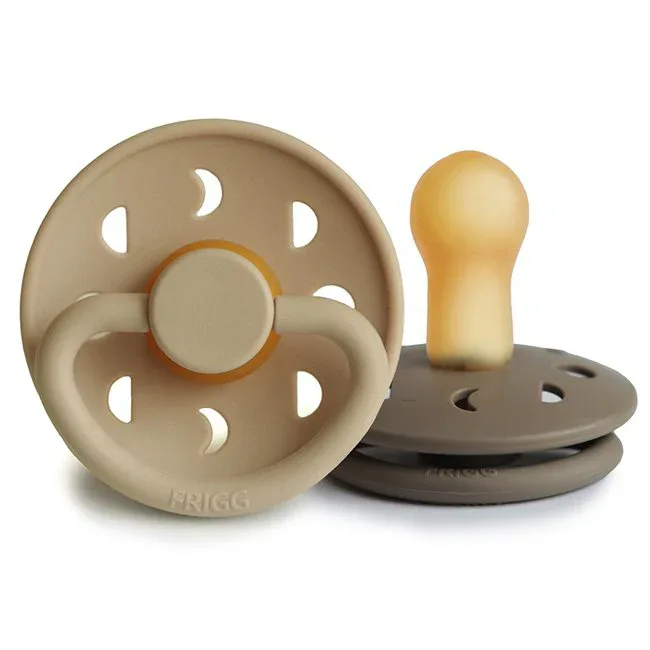 Frigg® Moon Phase Latex Pacifiers Croissant/Portobello - Image 2
