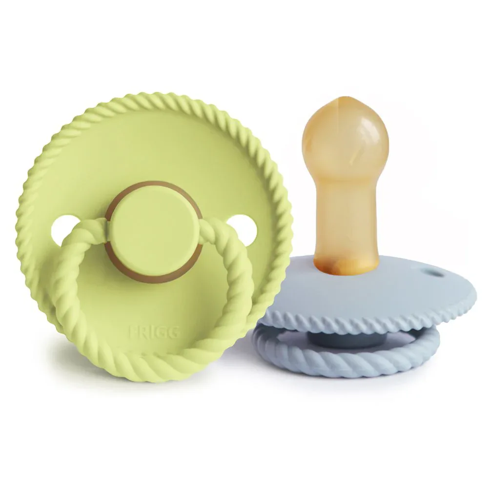 Frigg® Natural rubber Pacifier Rope Green Tea/Powder Blue - Image 2