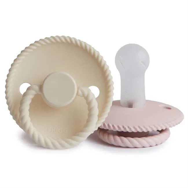 Frigg® Rope Pacifiers Silicone Blush/Cream - Image 2