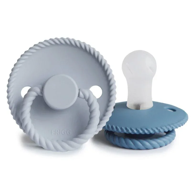 Frigg® Rope Pacifiers Silicone Ocean View/Powder Blue  - Image 2