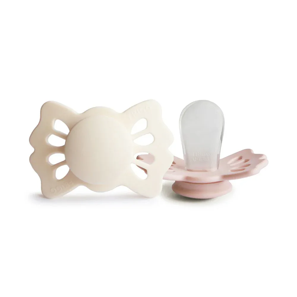 Frigg® Symmetrical Silicone Pacifiers Lucky Cream/Blush - Image 2