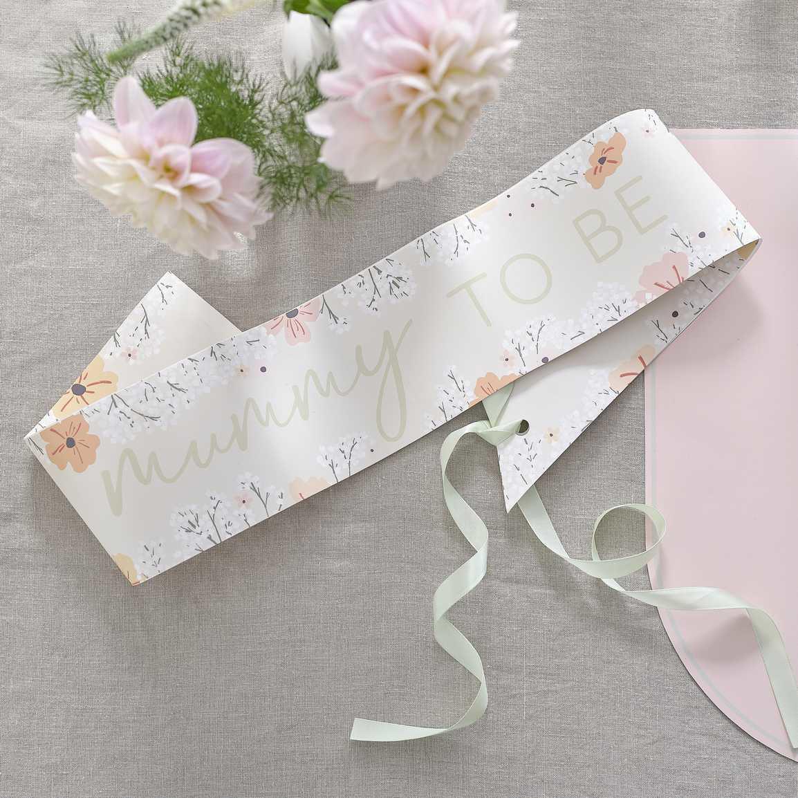 Ginger Ray® Baby Shower Mummy to Be Sash Floral