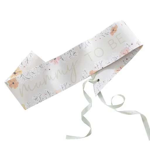 Ginger Ray® Baby Shower Mummy to Be Sash Floral - Image 2