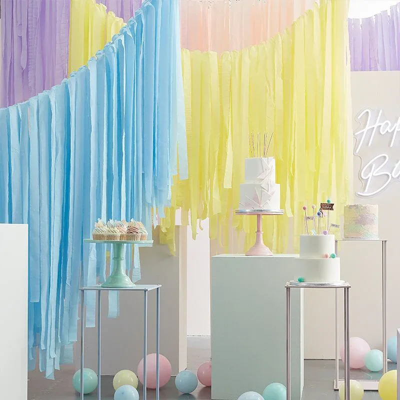 Ginger Ray® Streamer Backdrop Mix It Up Brights Rainbow
