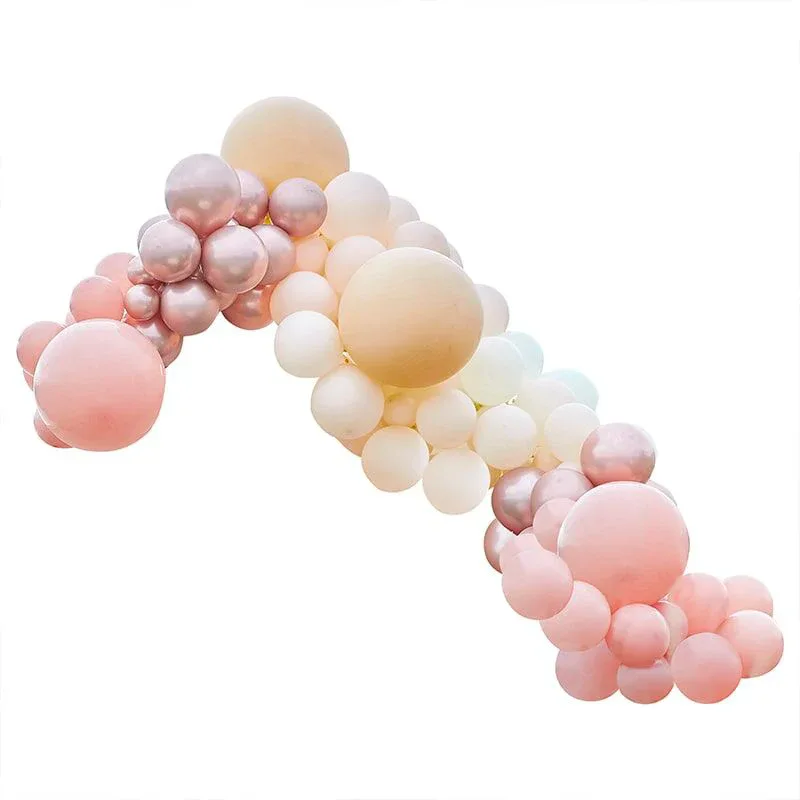 Ginger Ray® Balloon Arch Kit Luxe Peach, Nude & Rose Gold - Image 2