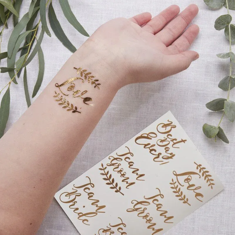 Ginger Ray® Beautiful Botanics Tattoos Rose Gold