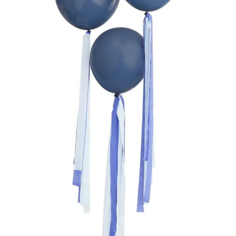 Ginger Ray® Blue Streamer Balloon Tails - Image 2