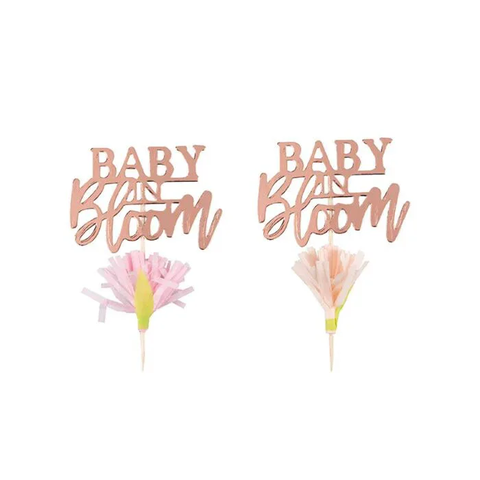 Ginger Ray® Cupcake Toppers Baby in Bloom 12 pc - Image 2