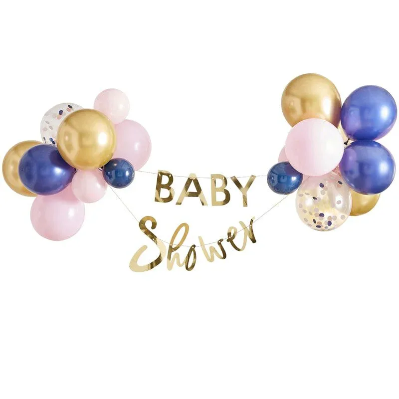 Ginger Ray® Gender Reveal - Gold Foiled 'Baby Shower' Bunting - Image 2