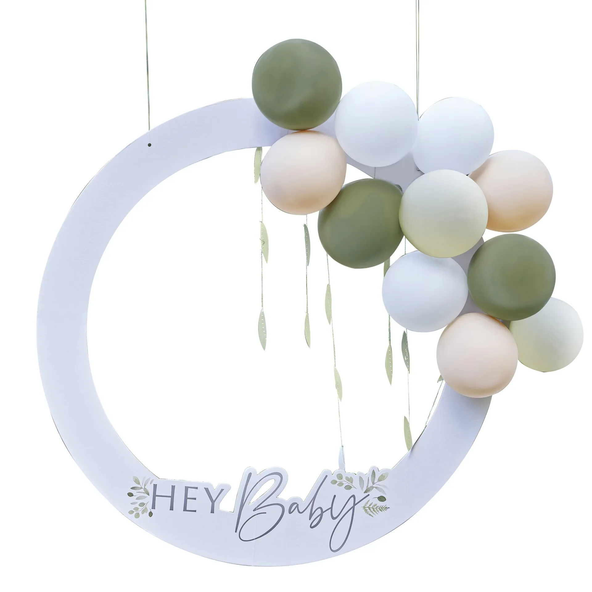 Ginger Ray® Hey Baby Botanical Baby Shower Photo Booth Frame - Image 2