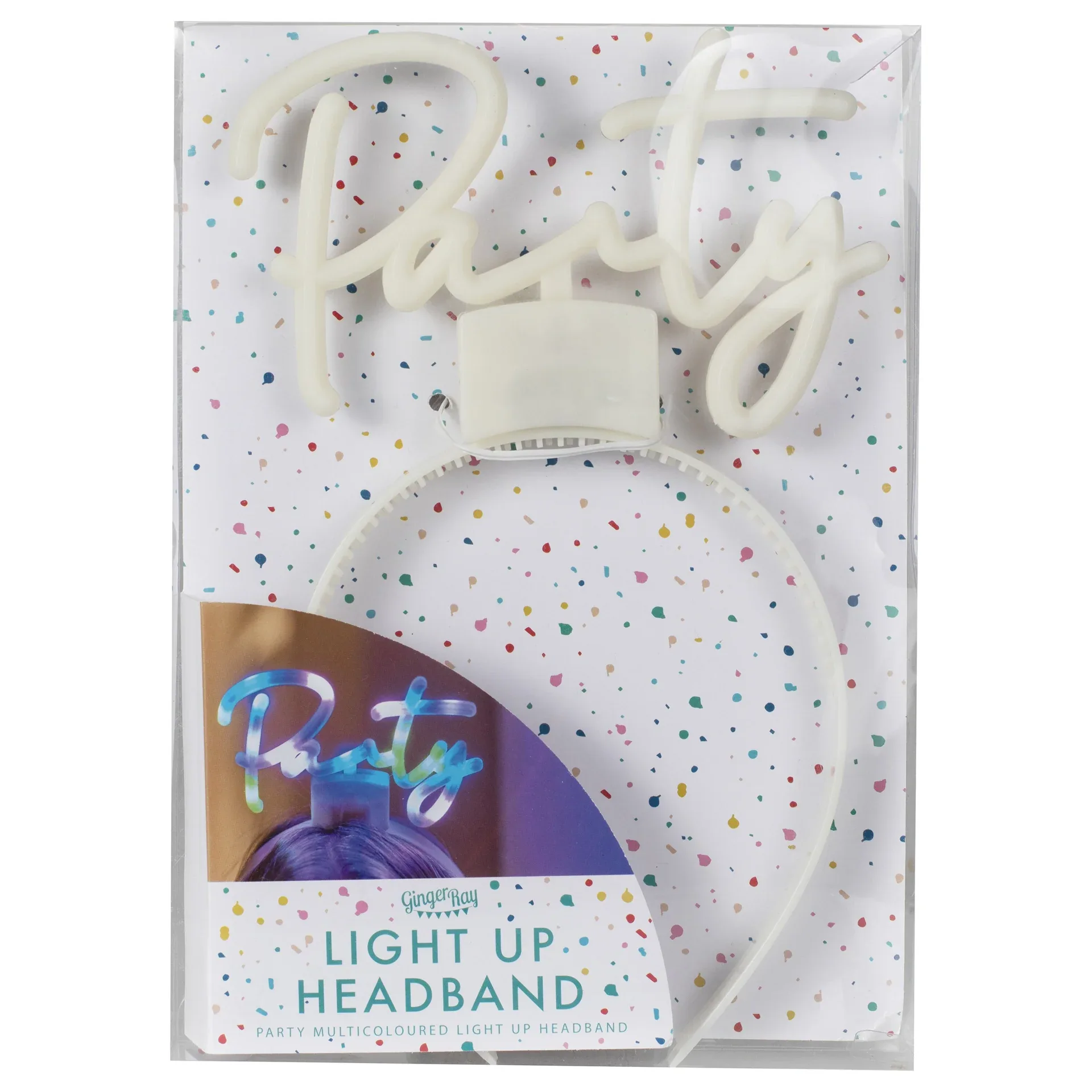 Ginger Ray® Light Up Rainbow Party Headband - Image 3