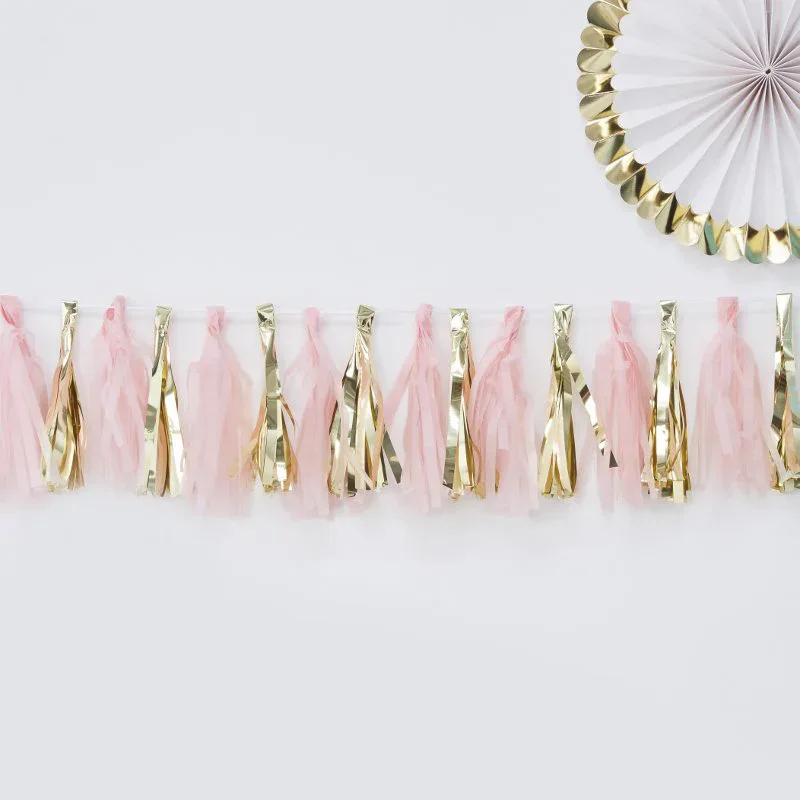 Ginger Ray® Pink And Gold Tassel Garland Oh Baby!