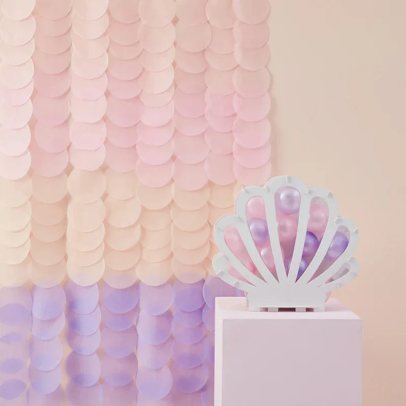 Ginger Ray® Pink and Lilac Tissue Paper Disc Party Backdrop