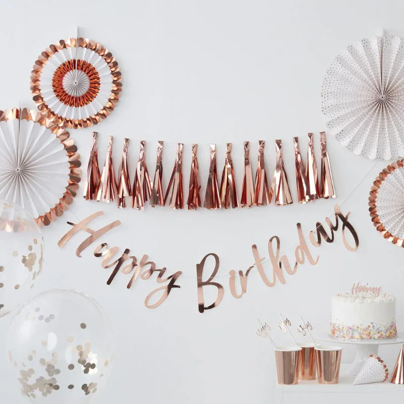 Ginger Ray® Rose Gold Foiled Spotty Paper Plate Pick & Mix - Image 3