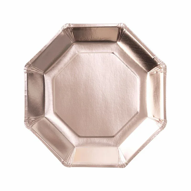 Ginger Ray® Rose Gold Paper Plates Pick & Mix - Image 2